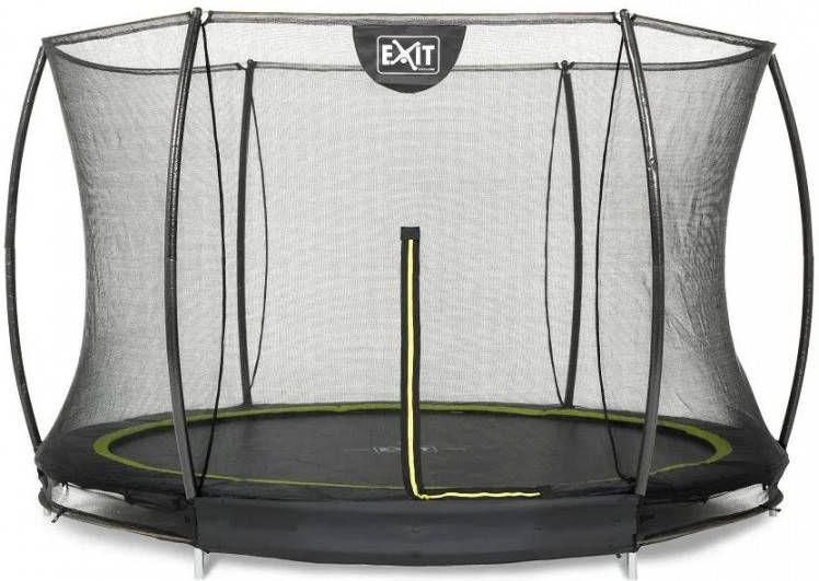 EXIT Toys Exit Silhouette Ground Ingegraven Trampoline Met Veiligheidsnet 427 Cm Zwart