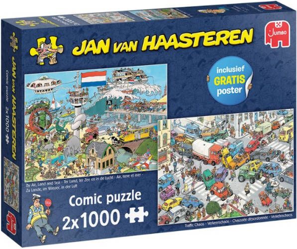 Jumbo Jan Van Haasteren Puzzel Verkeerschaos & Ter Land, Ter Zee En In De Lucht