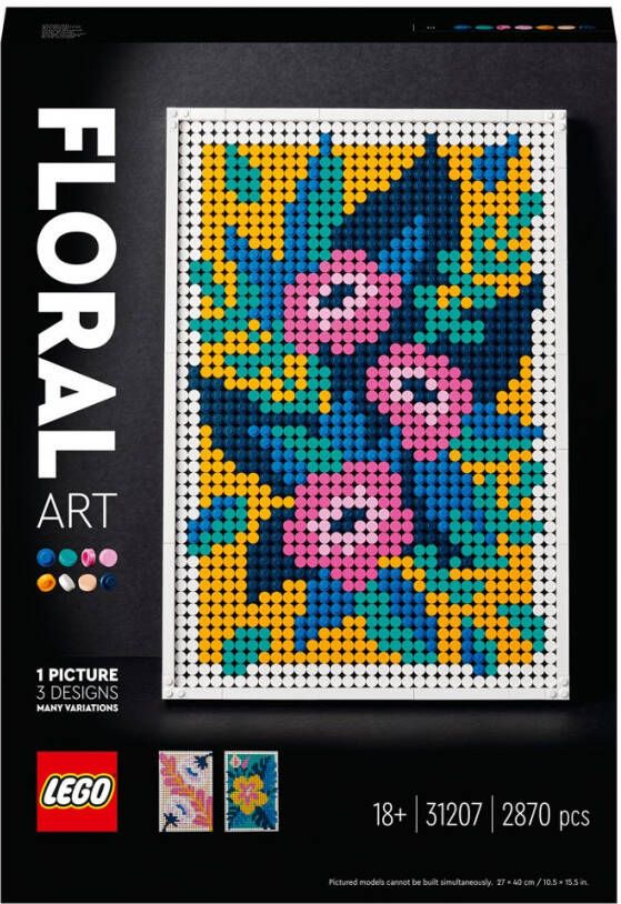 Lego ART Floral Art 3in1 Flowers Crafts Set, Wall Decor(31207 )