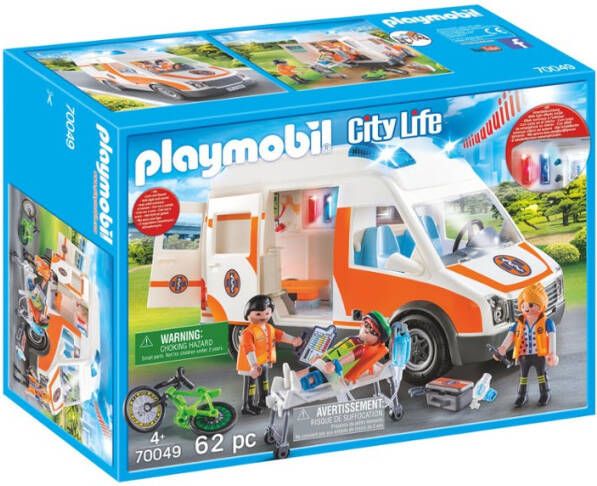 Playmobil ® Constructie speelset Ambulance mit licht en geluid(70049 ), City Life Made in Germany(62 stuks )