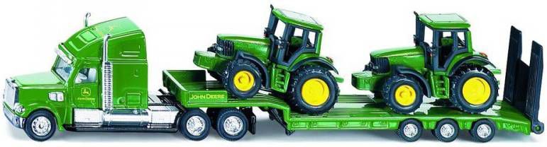 Siku Speelgoed vrachtwagen Farmer, dieplader met John Deere tractoren(1837 )