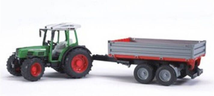Bruder ® Speelgoed tractor Fendt 209 S + aanhanger met losse klep groen Made in Germany