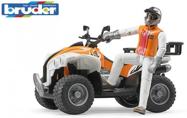 Bruder ® Speelgoed quad met bestuurder(kleuren kleding gemengd gesorteerd)Made in Germany