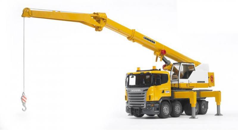 Bruder &#xAE; Scania R-Serie Liebherr kraanwagen 03570 Jongen