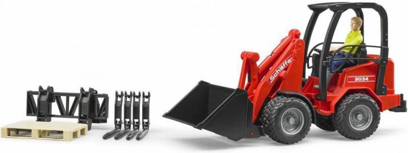 Bruder ® Speelgoed shovel Compact lader 2630 met figuur en accessoires, 1 16, rood Made in Germany
