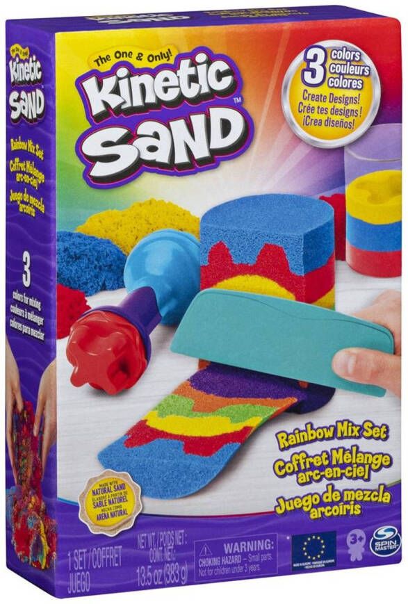 Kinetic Sand Zandmixset Regenboog Junior 381 Gram Rood/geel/blauw