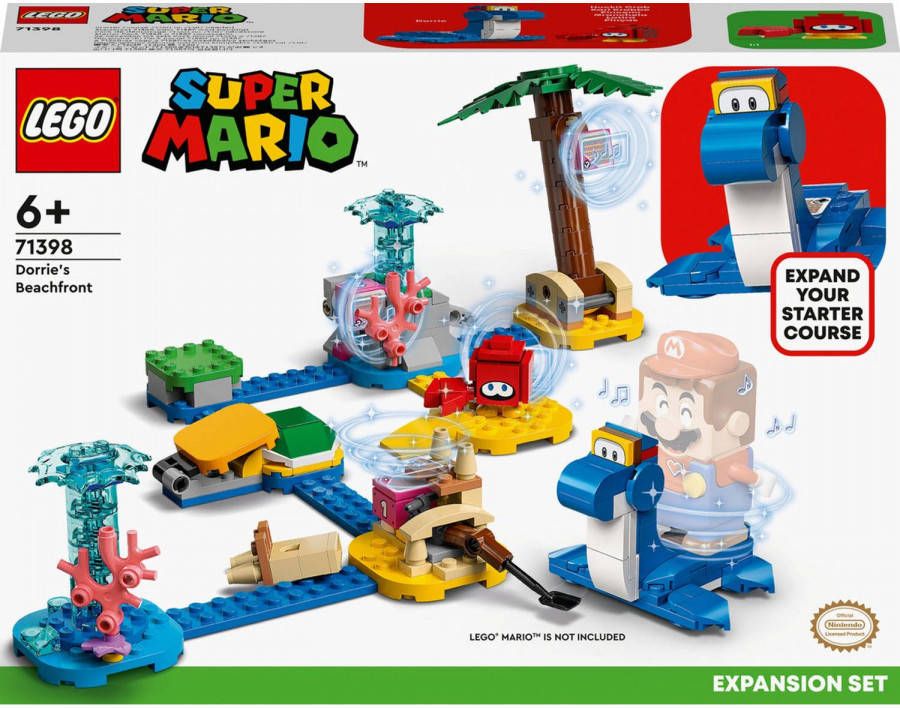 Lego 71398 Super Mario Spel Uitbreidingsset Dorries Strandboulevard, Constructiespeelgoed met Krab voor Kinderen van 6+