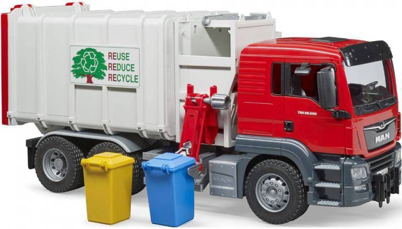 Bruder ® Speelgoed vuilniswagen MAN TGS zijlader Made in Germany
