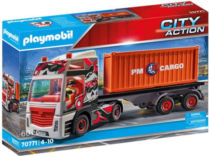 Playmobil ® Constructie speelset Truck met aanhanger(70771 ), City Action Made in Germany(60 stuks )