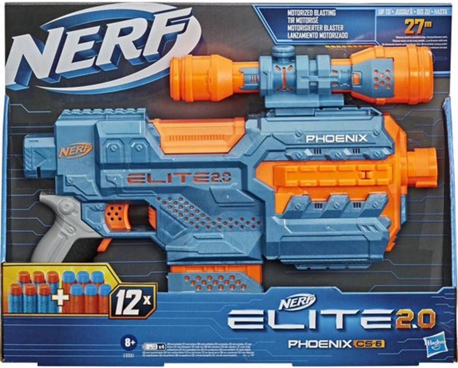NERF Speelpistool Elite 2.0 Phoenix 40, 6 Cm Blauw/oranje
