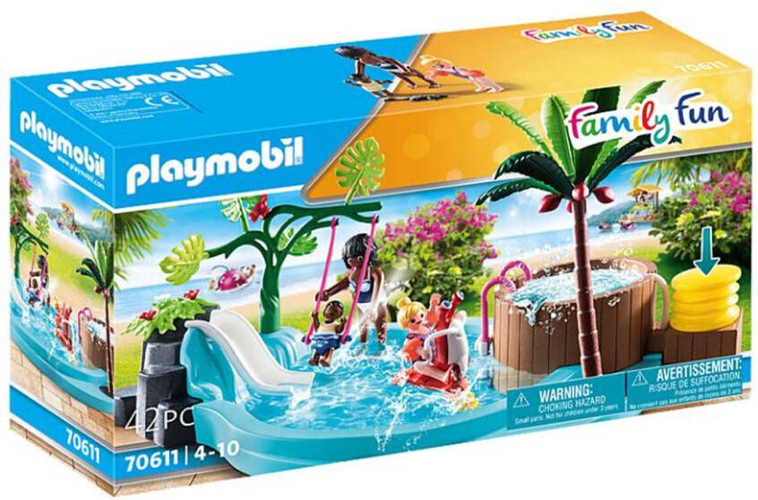 PLAYMOBIL &#xAE, Family Fun kinderzwembad met whirlpool 70611
