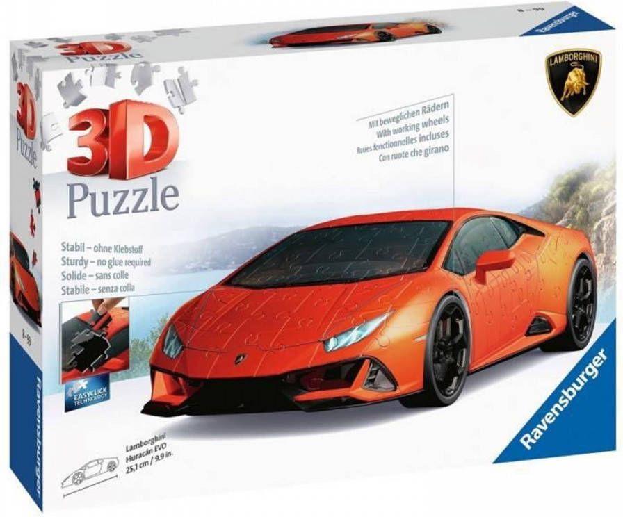 Ravensburger 3d puzzel 108 Stukjes Lamborghini Huracán Evo