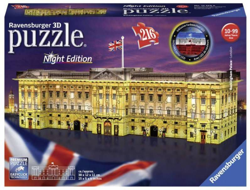 Ravensburger Buckingham Palace Night Edition 3D puzzel(216 stukjes )