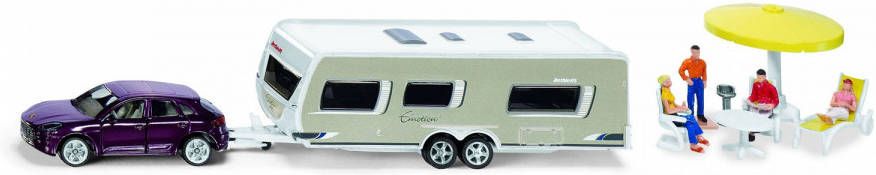 Siku 2542 personenauto met caravan