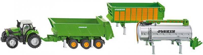 Siku Speelgoed tractor Farmer, Deutz voertuigen Agrotron X720(1848)met joskin aanhangerset