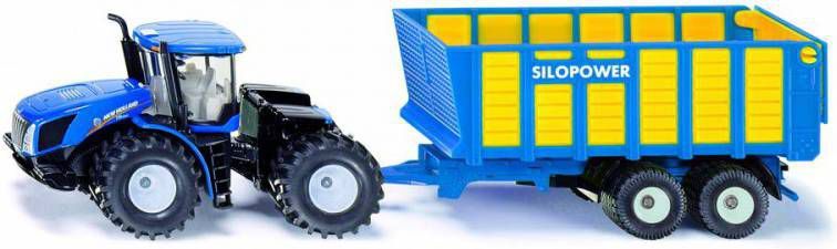 Siku Speelgoed tractor Farmer, New Holland T met silagewagen(1947 )
