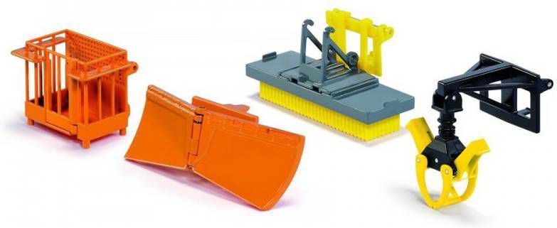 Siku Speelgoed tractor Farmer, voorlader aanbouwapparaten(3661)(set, 4 delig )