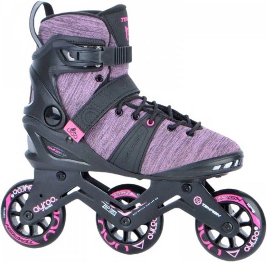 Tempish Inline Skates Ayroo 3x90 Semi softboot 85a Paars Mt 40