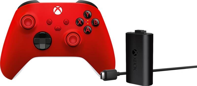 Microsoft Xbox Series X & S Wireless Controller Rood + Play and Charge Kit