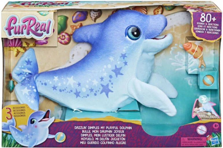 Hasbro FurReal Dazzlin' Dimples mijn speelse dolfijn knuffel met geluid