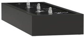 Adezz Watertafel met 3 fonteinen van aluminium 300 x 100 x