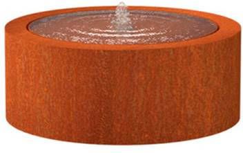 Adezz Watertafel met fontein rond van cortenstaal 100 x 40