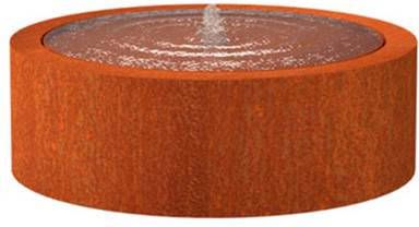 Adezz Watertafel met fontein rond van cortenstaal 120 x 40