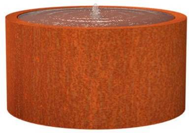 Adezz Watertafel met fontein rond van cortenstaal 145 x 75