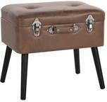 Beliani Mallard Hocker bruin kunstleer