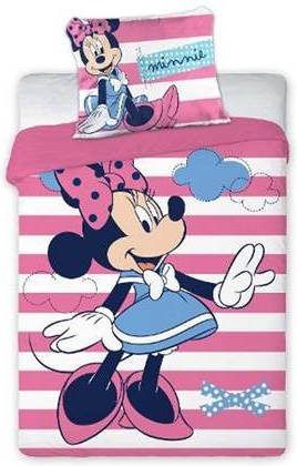 Disney Minnie Mouse Stripes Baby Dekbedovertrek 100 X 135 Cm Roze