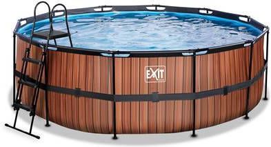 EXIT TOYS EXIT Frame Pool ø, 427x122cm(12v Sand filter) houtlook
