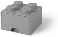 Room Copenhagen LEGO Opberglade 4 Brick Knoppen 1 Lade(Medium Grijs )
