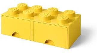Room Copenhagen LEGO opbergsysteem 8 knopstenen 2 Laden(Helder geel )
