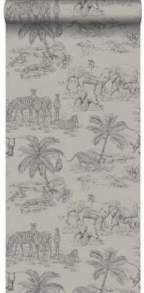 Origin Wallcoverings behang jungle motief klei grijs 347443 53 cm