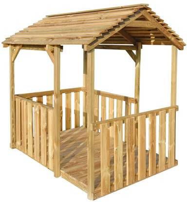 VidaXL Buitenspeelhuis 122, 5x160x163 Cm Fsc Grenenhout