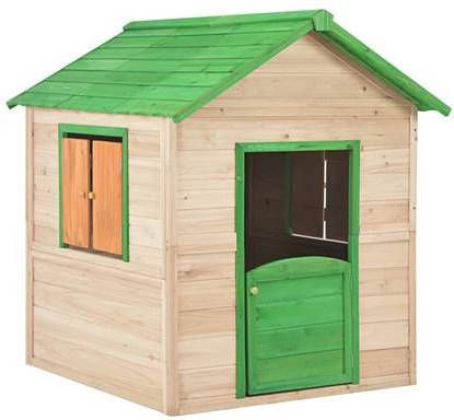 vidaXL Kinderspeelhuis vurenhout groen