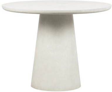 WOOOD Ronde Eettafel 'Damon' Betonlook, Ø100cm, kleur Wit