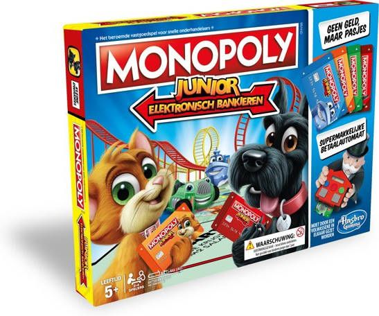 Hasbro Gaming Monopoly Junior electronisch bankieren kinderspel