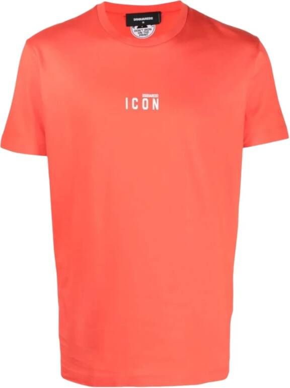 Dsquared2 T Shirts , Rood, Heren