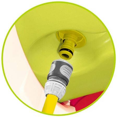 BIG Gegolfde glijbaan Smoby XL met wateraansluiting, glijlengte 150 cm, voor kinderen vanaf 2 jaar