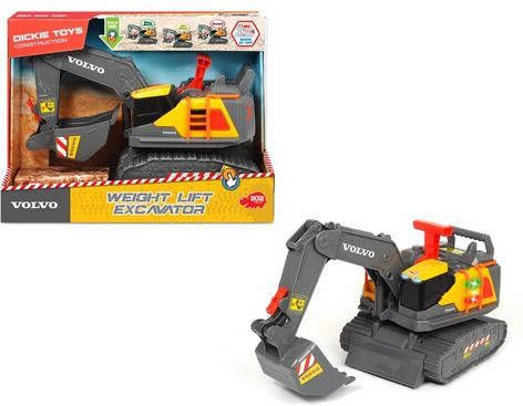 Dickie Toys Speelgoed graafmachine Volvo Weight Lift Excavator met licht en geluid