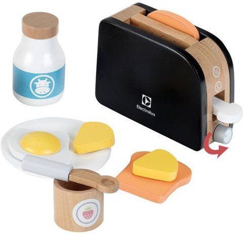 Klein Kinder toaster Electrolux, hout met toastjes van hout