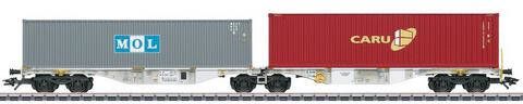 Märklin Goederenwagon Dubbele containerwagen constructie Sggrss 80 47811