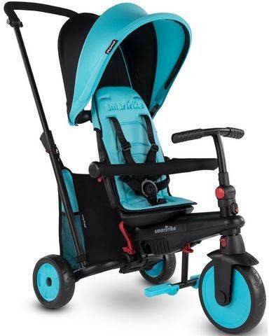smarTrike ® Driewieler FoldingTrike STR3, blauw met verstelbaar zonnedak