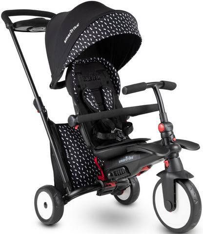 smarTrike ® Driewieler SmarTfold STR5, zwart met verstelbaar zonnedak