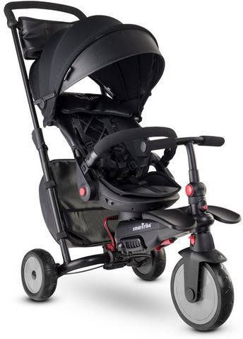 smarTrike ® Driewieler SmarTfold STR7, zwart met verstelbaar zonnedak