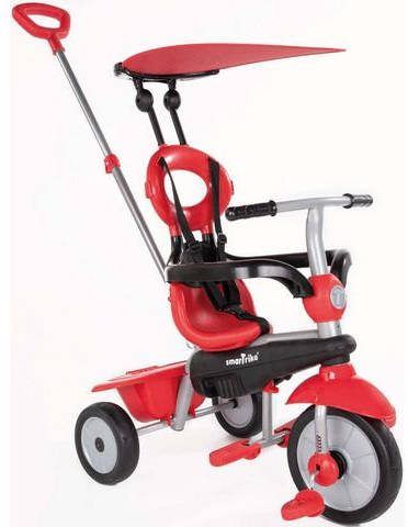 smarTrike ® Driewieler Zoom, rood met zonnedak