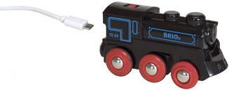 Brio houten Oplaadbare locomotief met mini USB kabel 33599