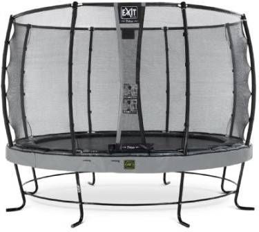 EXIT Toys Exit Elegant Premium Trampoline Met Veiligheidsnet Rond Deluxe 366 Cm Grijs