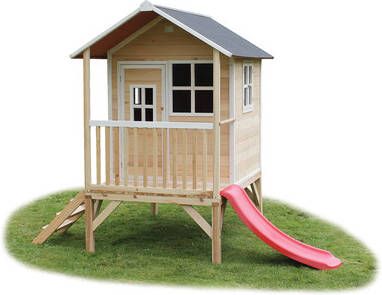 EXIT Toys Exit Speelhuis Loft 300 Met Glijbaan Naturel